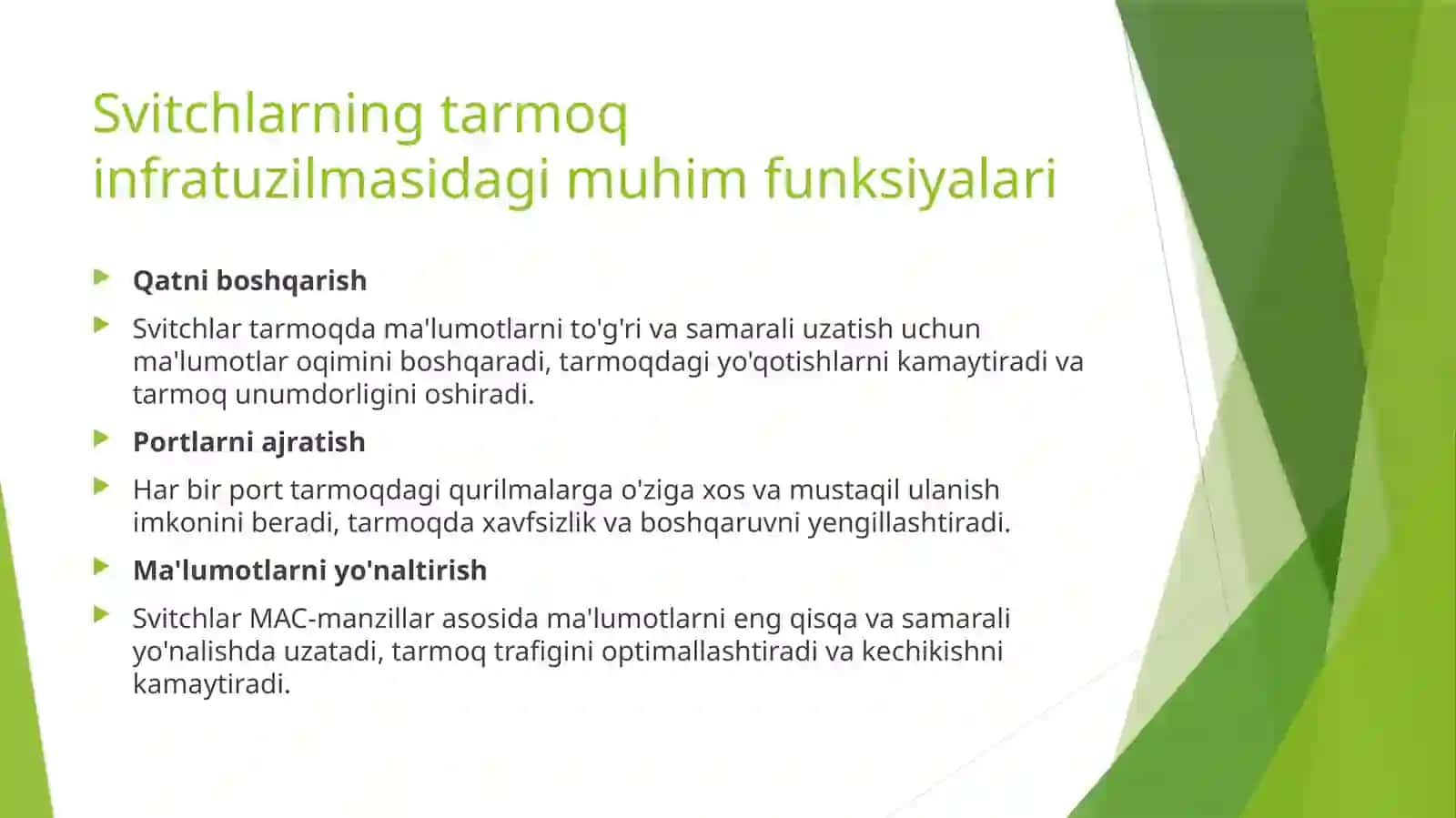 Tarmoq Qurilmalari (Mashurutizator, Svitch.Xab) 4