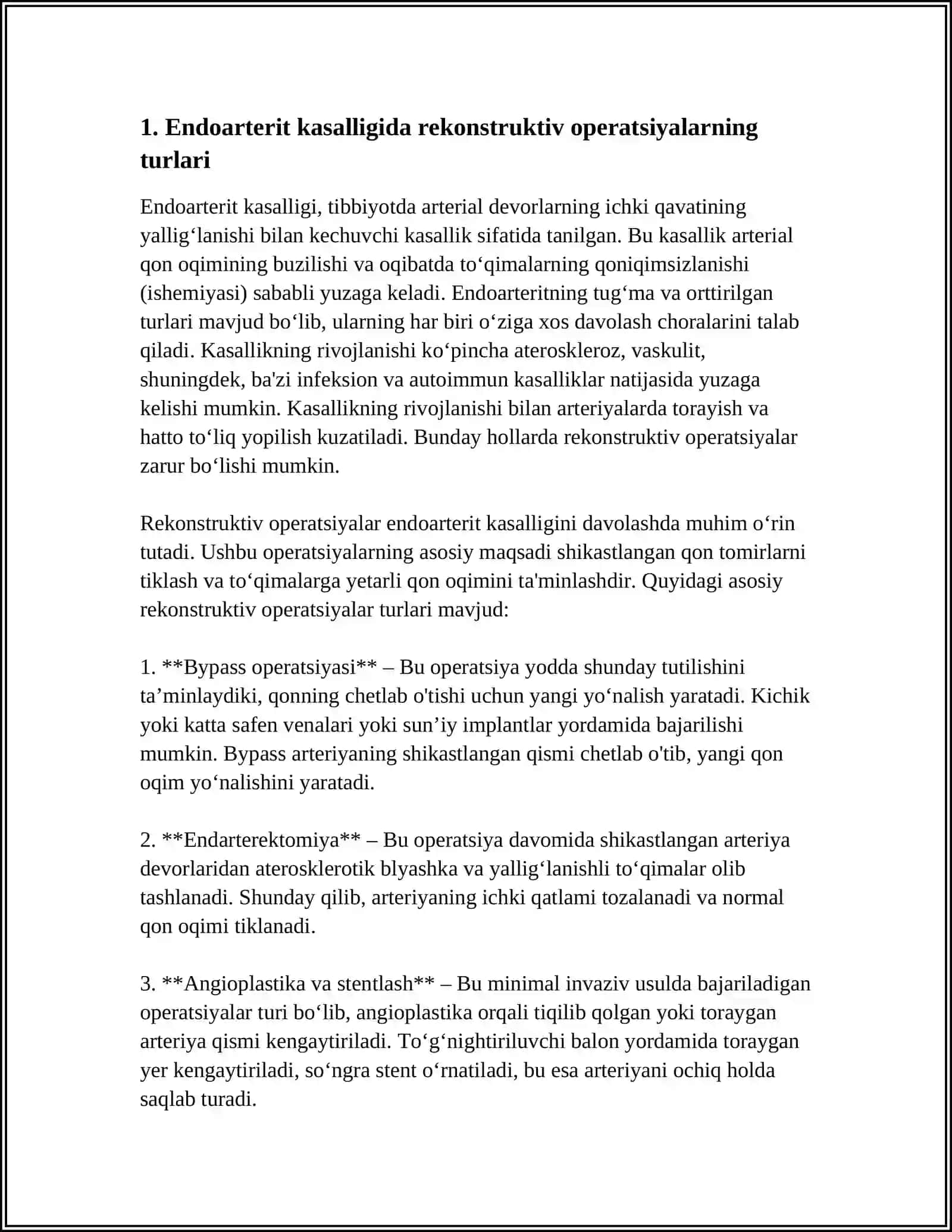 ENDOARTERIT XASTALIGINI DAVOLASHDA REKONSTRUKTIV OPERATSIYALAR 4