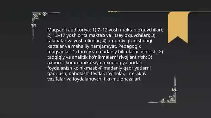 Kichik virtual muzey loyihasi 4