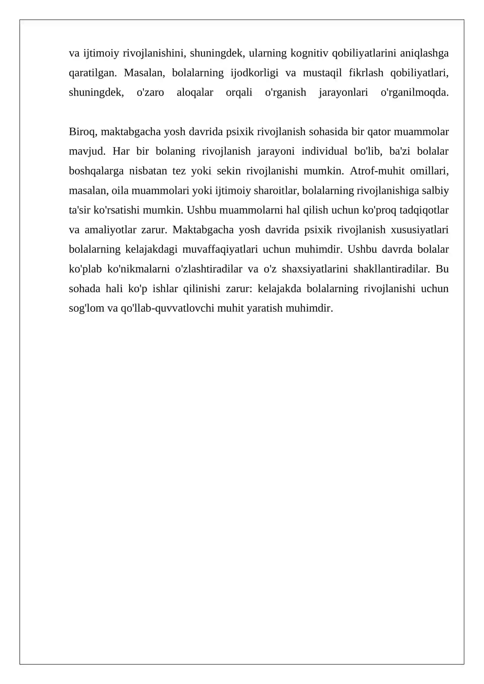 MAKTABGACHA YOSH DAVRIDA PSIXIK RIVOJLANISH XUSUSIYATLARI 4