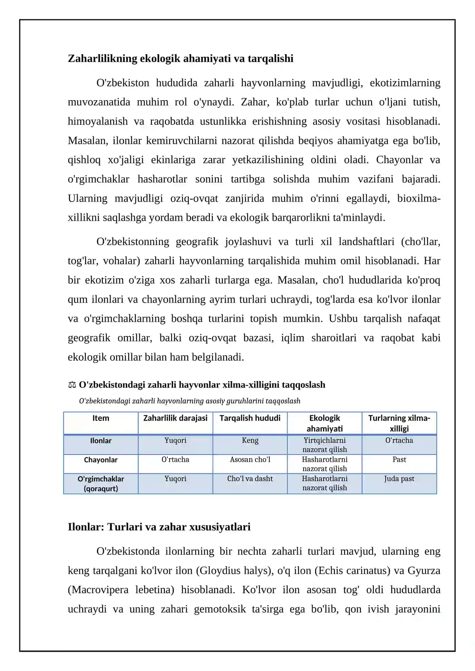 O‘zbekistonda zaharli hayvonlarning xilma-xilligi 4