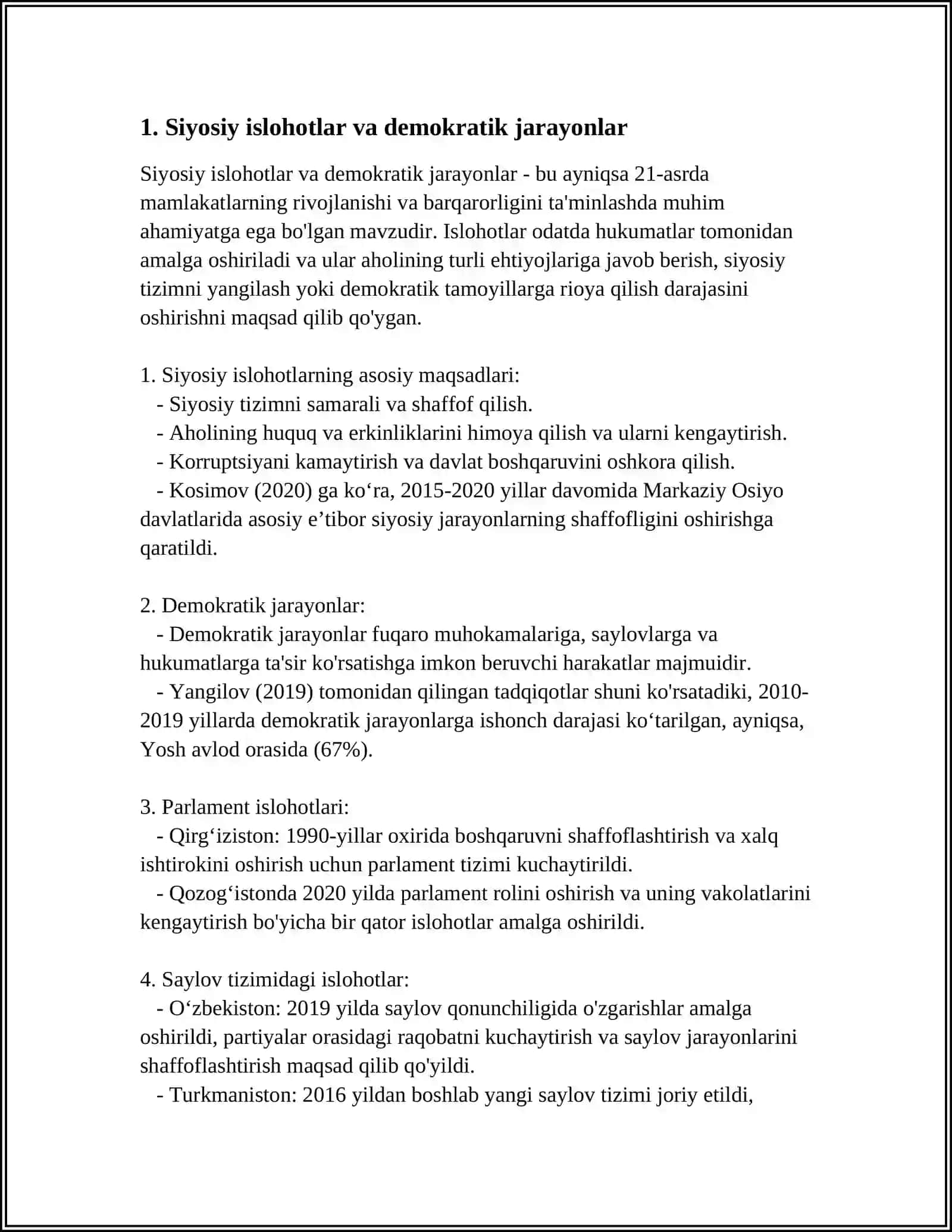 MUSTAQILLIK YILLARIDA DAVLAT BOSHQARUVI TIZIMIDA AMALGA OSHIRILGAN ISLOHOTLAR 4