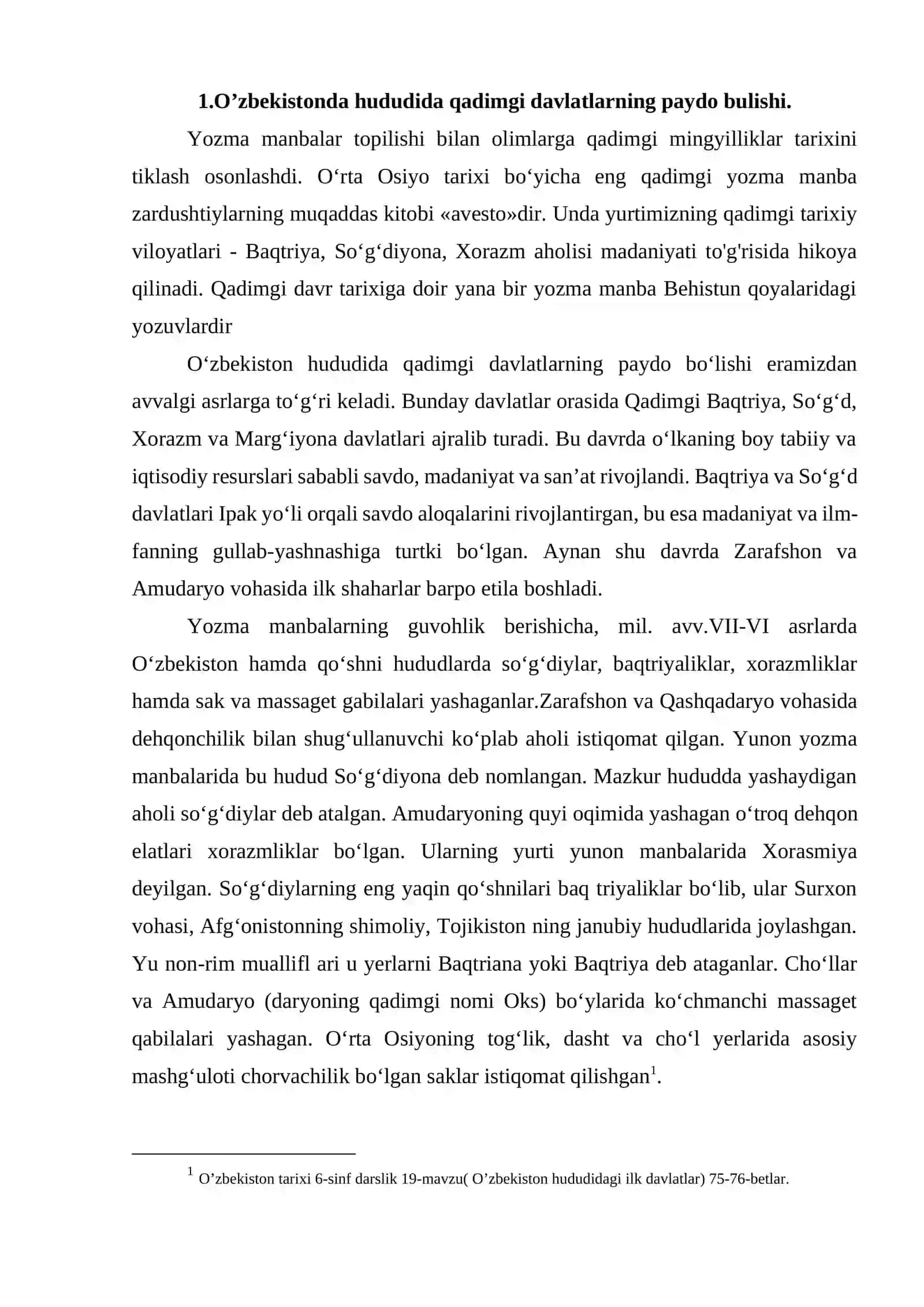 O‘zbek davlatchiligining tarixiy bosqichlari (O‘zbekiston hududidagi davlatlar tarixi misolida) 4