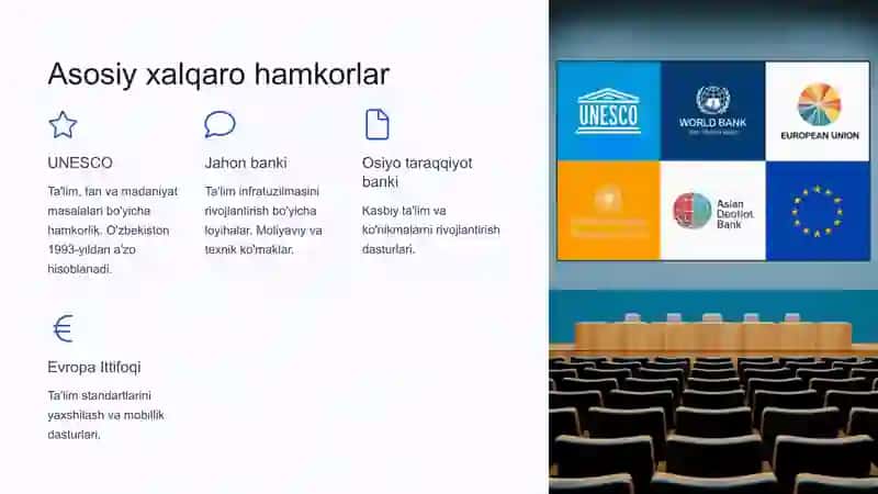 O'zbekistonda ta'lim sohasidagi xalqaro hamkorlik 4