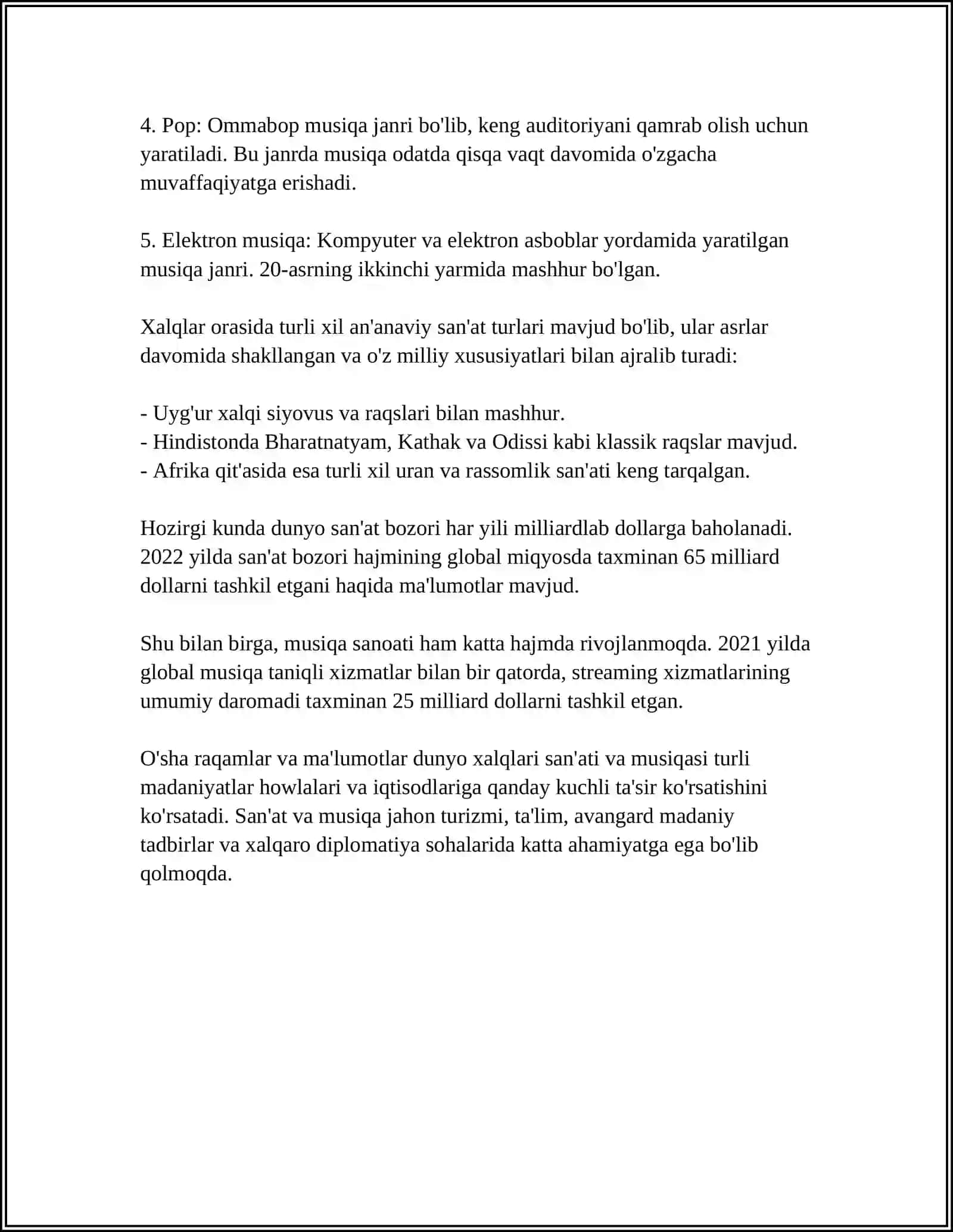 DUNYO XALQLARI MADANIYATIDAGI UMUMIYLIK VA FARQLAR 4