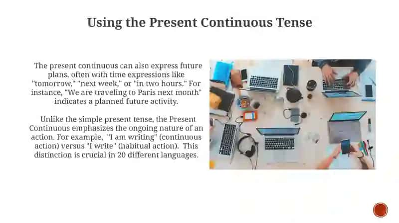 Matn mavzusi: Present Continuous haqida slayd 4