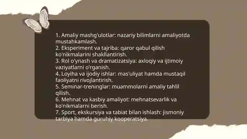 Tarbiya metodlari va shakllari 4