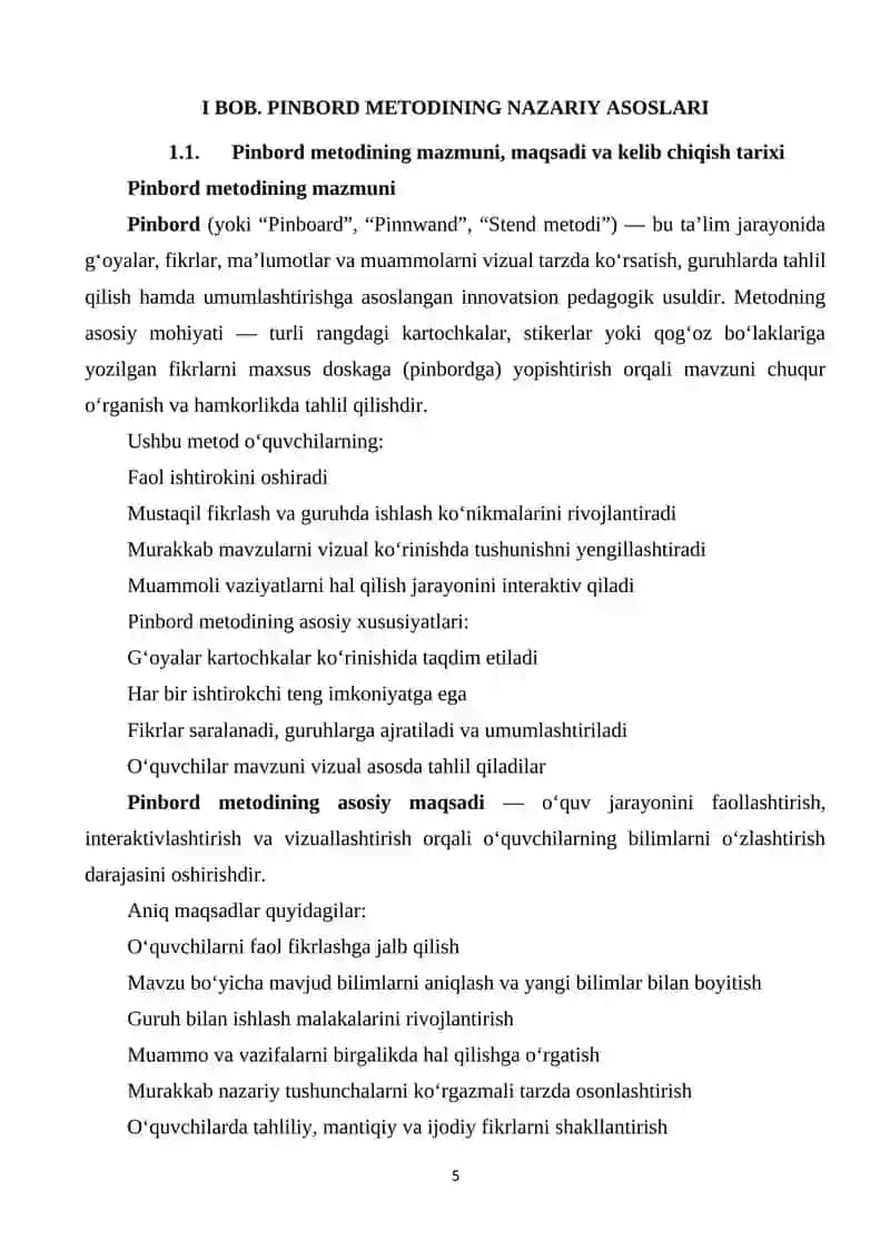 “Pinbord” matodini noorganik kimyoni oʻrganishda qoʻllash 4