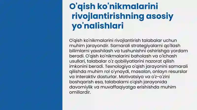 O'qish qobiliyatlarining turlari va ahamiyati 4