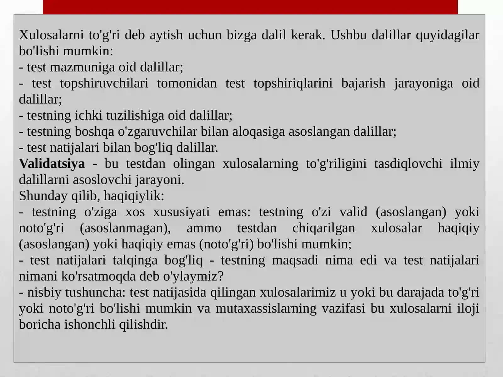 Pedagogik testlar 4