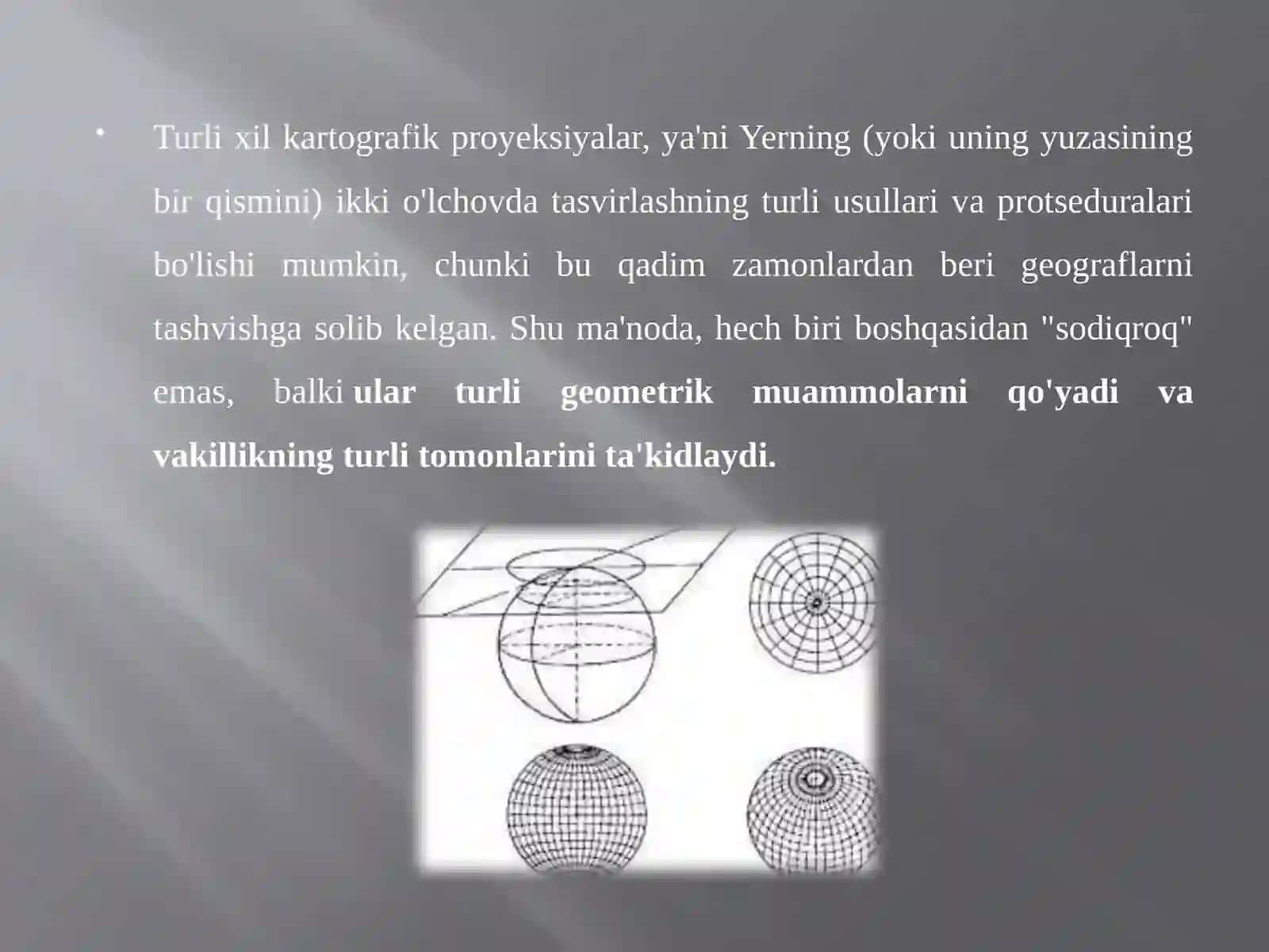 Kartalarni modellashtirish kartografik menejment va boshqalar 4