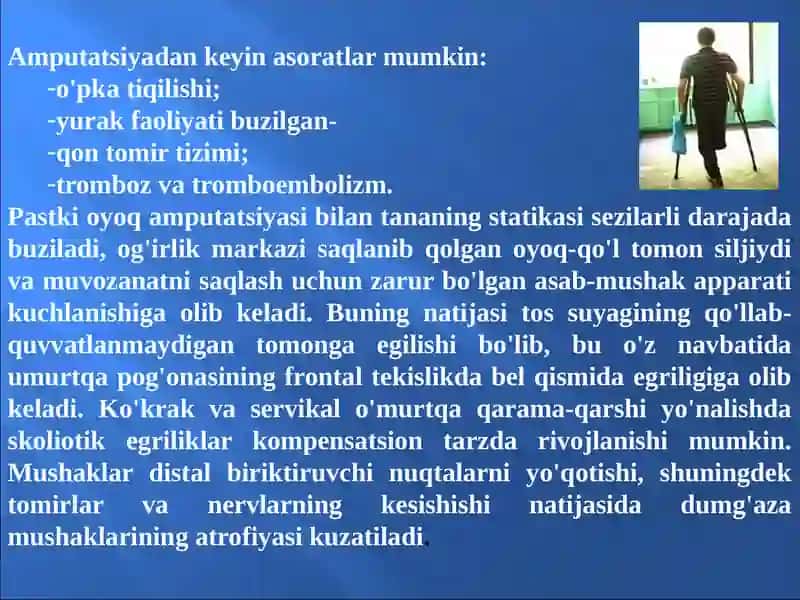 Amputatsiya, protezlashishlar va noqironlar reabilitatsiyasi 4