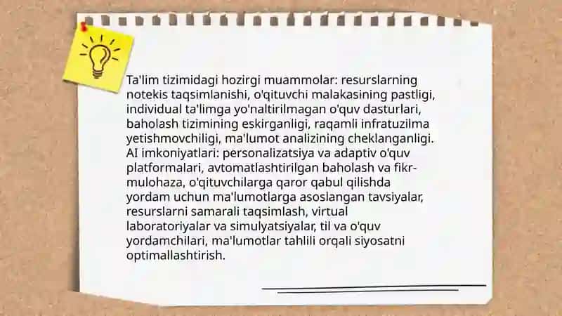 "Ta’lim tizimini boshqarishda sun’iy intellektdan foydalanish" 4