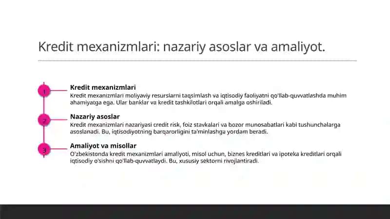 Kredit sektori: iqtisodiy tahlil asoslari 4