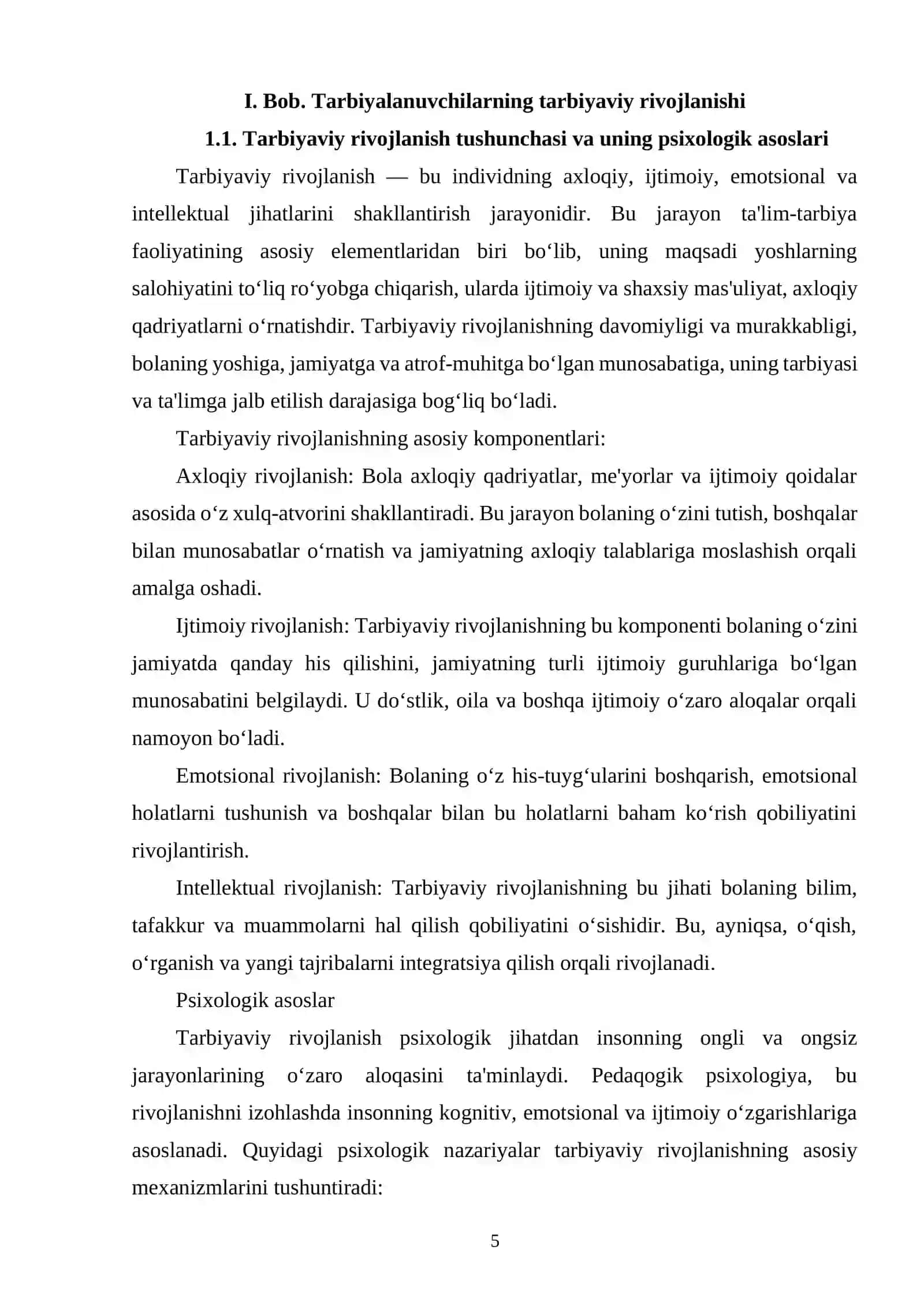 TARBIYALANUVCHILARNING TARBIYAVIY RIVOJLANISHI VA UNI BOSHQARISH 4