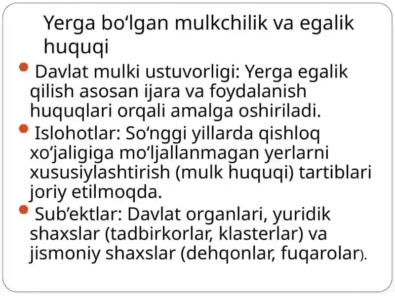 Yerlarni muhofaza qilish va yerdan foydalanganlik uchun yuridik javobgarlik 4