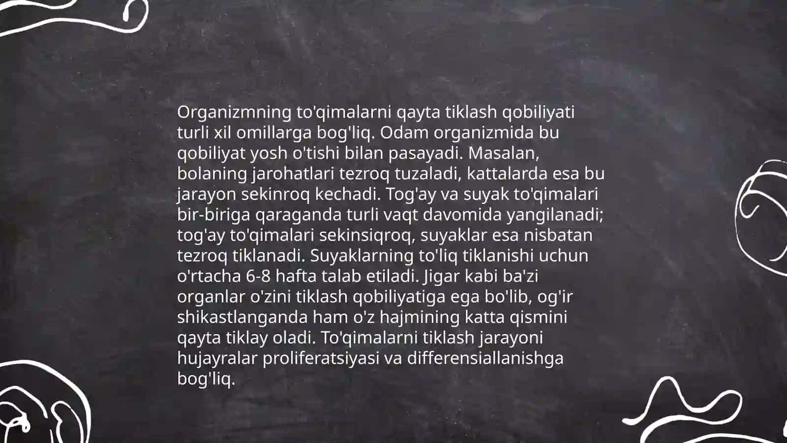 Chala va to'liq regeneratsiya 4