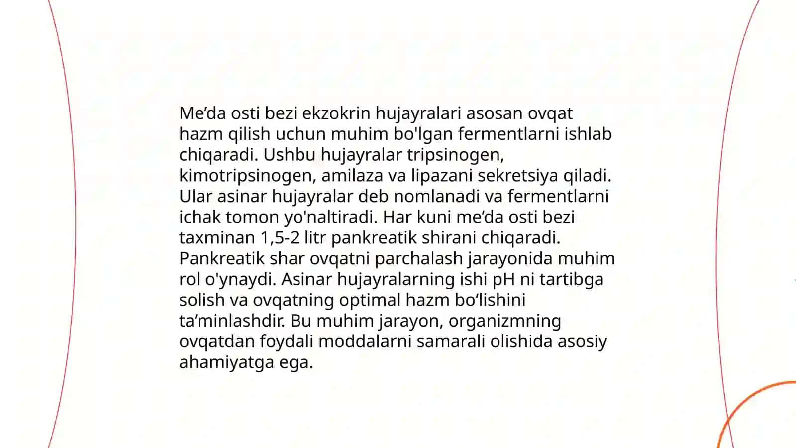 Me’da osti bezining ekzokrin funktsiyasining asoslari 4