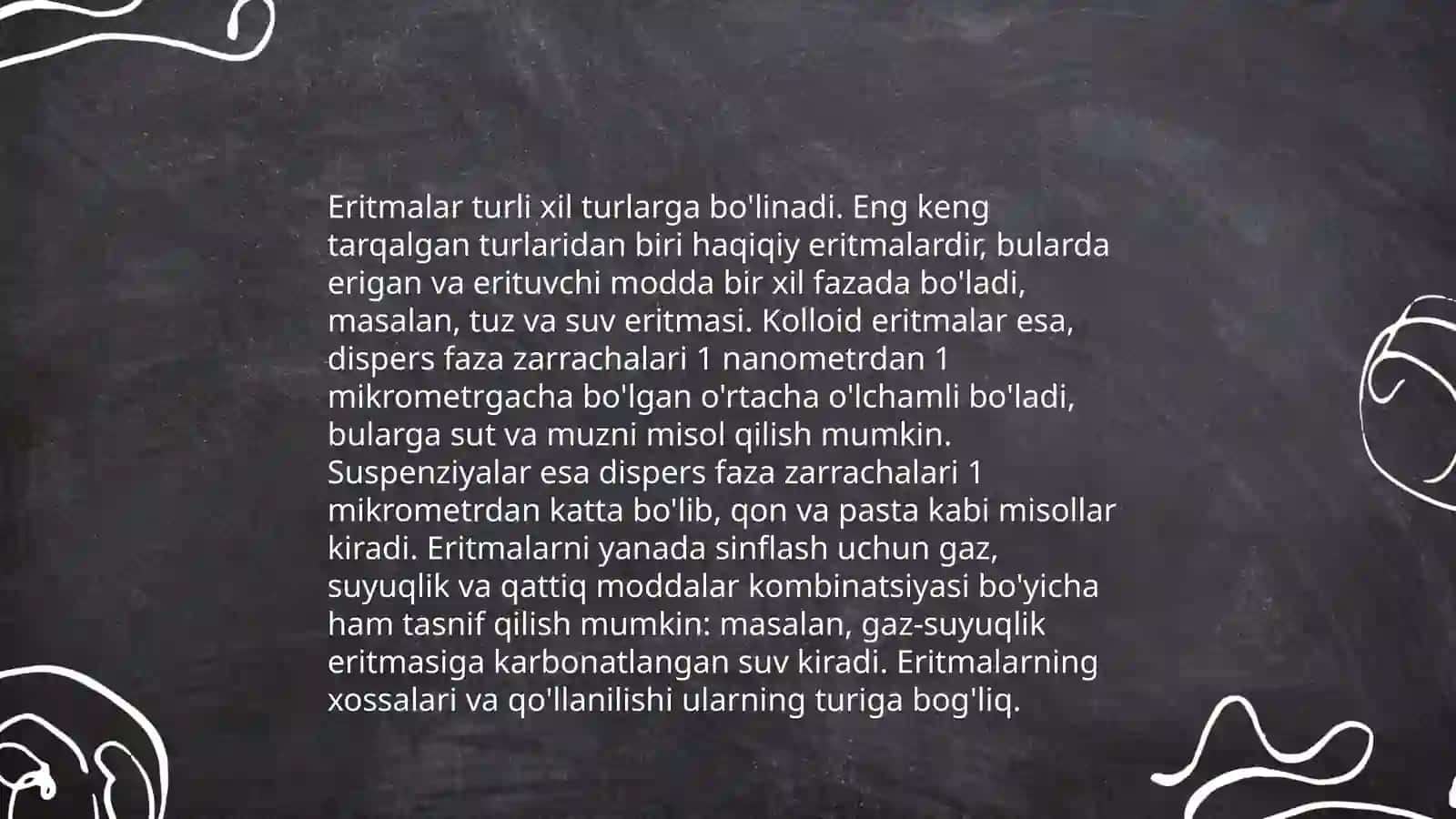 Eritmalarning hosil boʻlishi va konsentratsiyalari 4