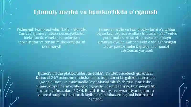 Yangi pedagogik texnologiyalar va faol pedagogik metodlar 4