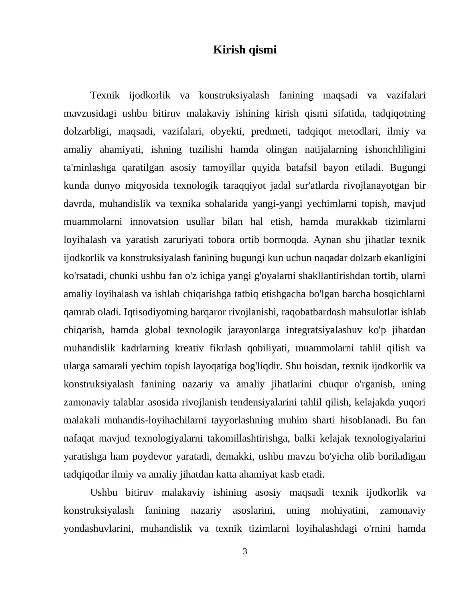 Texnik ijodkorlik va konstruksiyalash fanining maqsadi va vazifalari 4