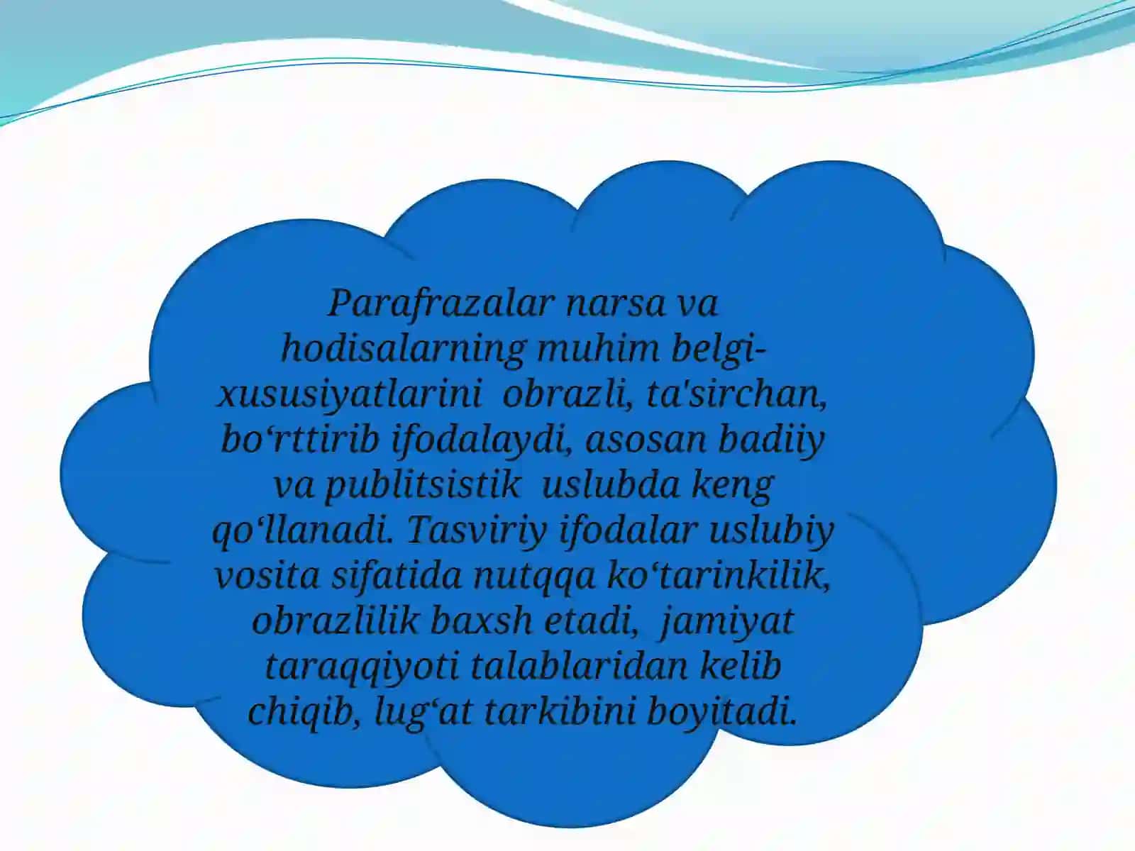 Xudarganova Dildoraning O'zbek Adabiy Tilidan Tayyorlagan Taqdimot 4
