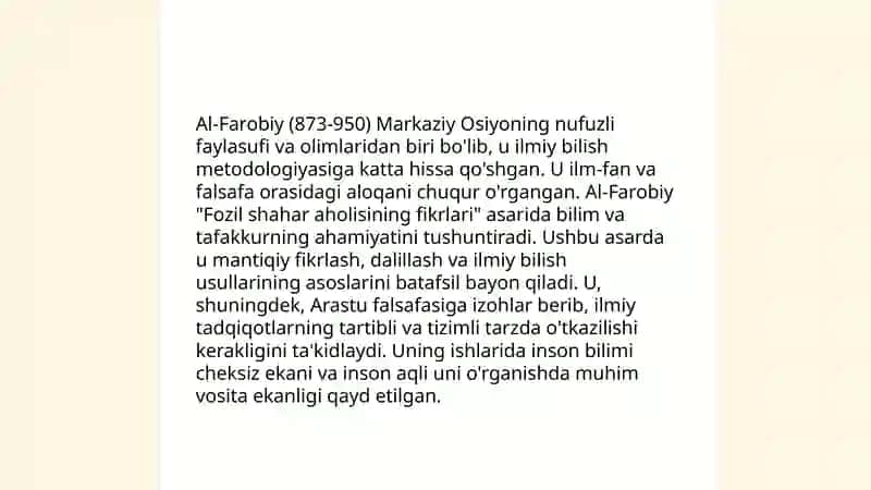 Aristotel va Al Farobiy ontalogiyasi 4