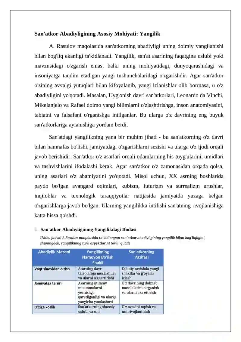 Badiiy oʻlmaslik - doimiy yangilik 4