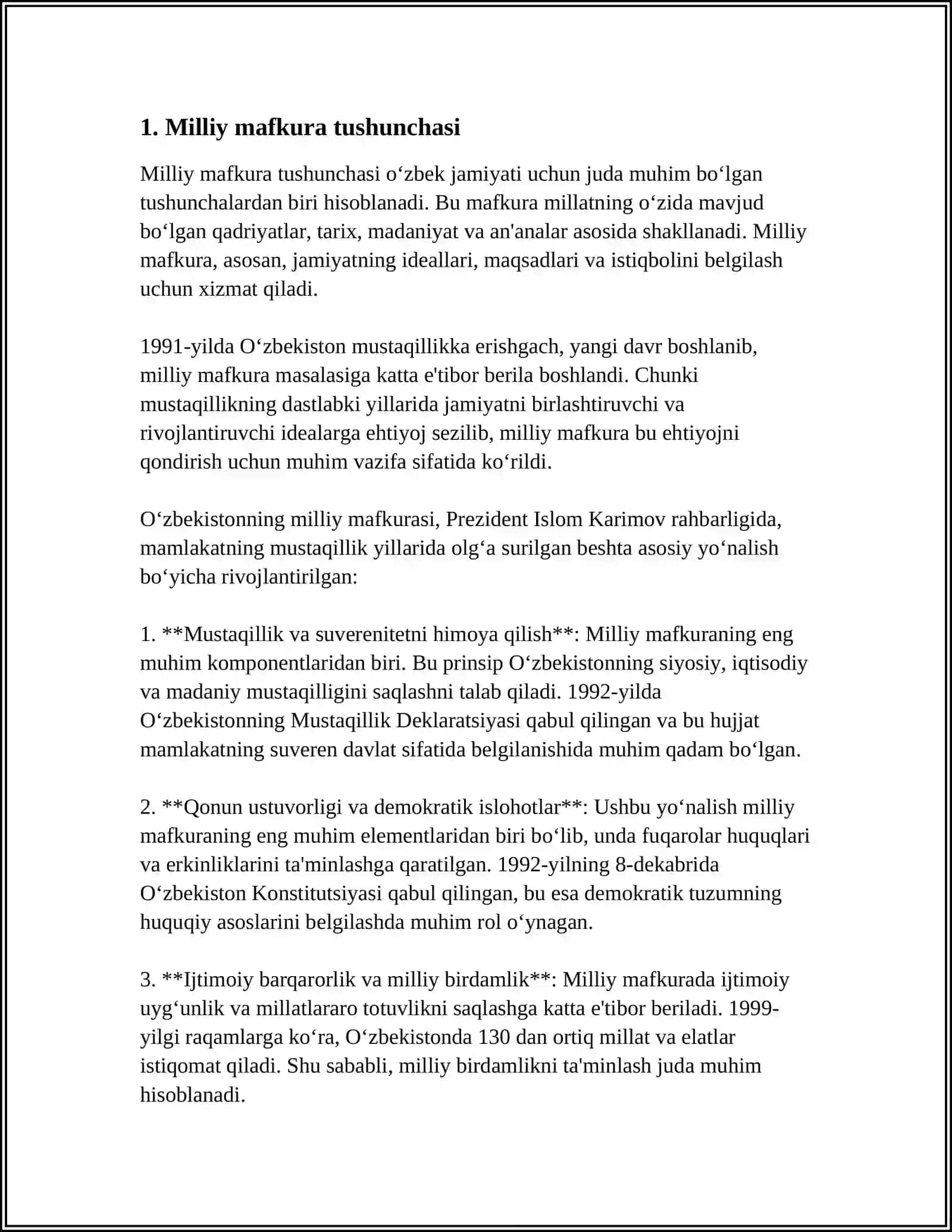 MILLIY MAFKURA VA TARAQQIYOT MAFKURASI XAQIDA 4