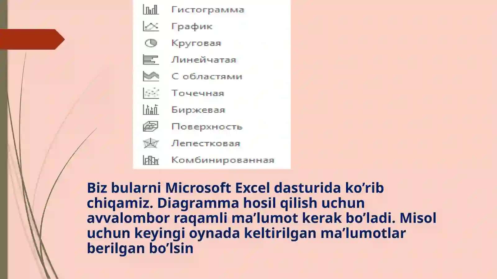 Diagrammavagrafiklar.Ma’lumotlarnitartiblash,filtrlash 4