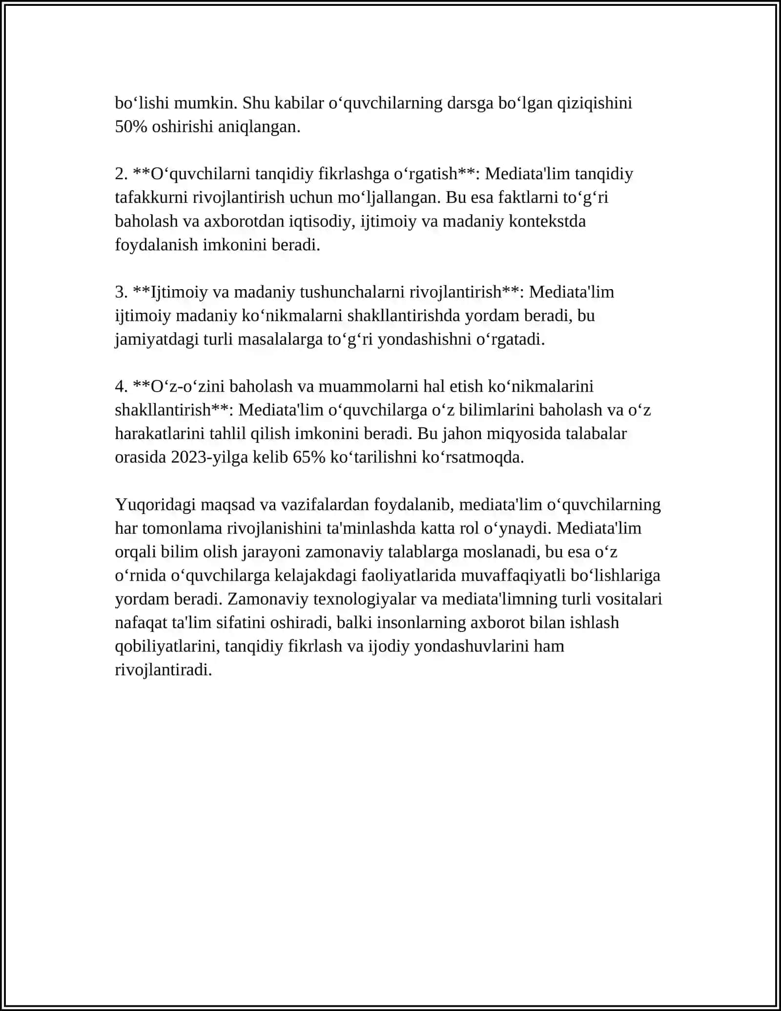 MEDIATA'LIMNING ASOSIY KOMCEPSIYALARI 4