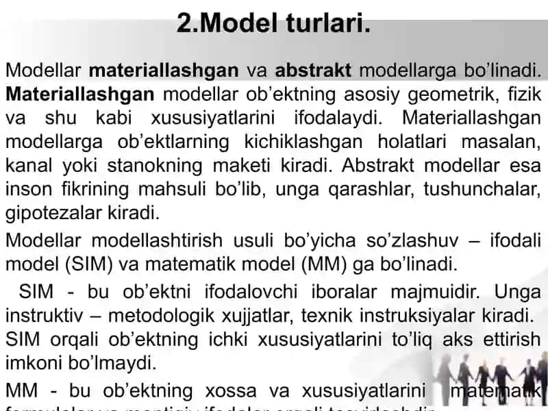 Matematik model va modelashtirish 4