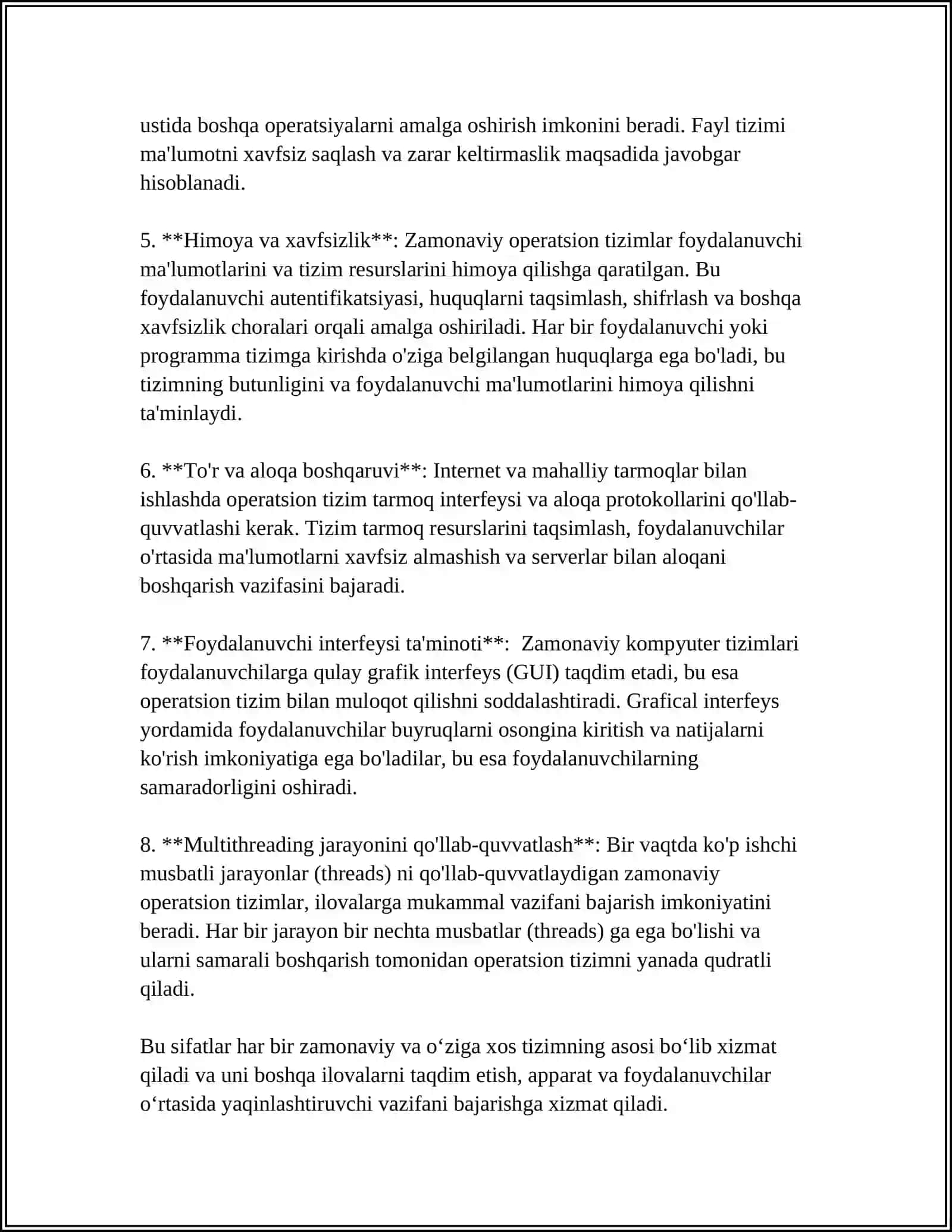 ZAMONAVIY OPERATSION TIZIMLAR VA ULARNING VAZIFALARI 4