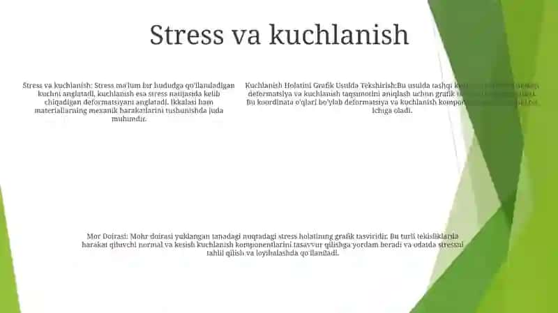 Kuchlanish Holatini Grafik Usulda Tekshirish,Mor Doirasi 4