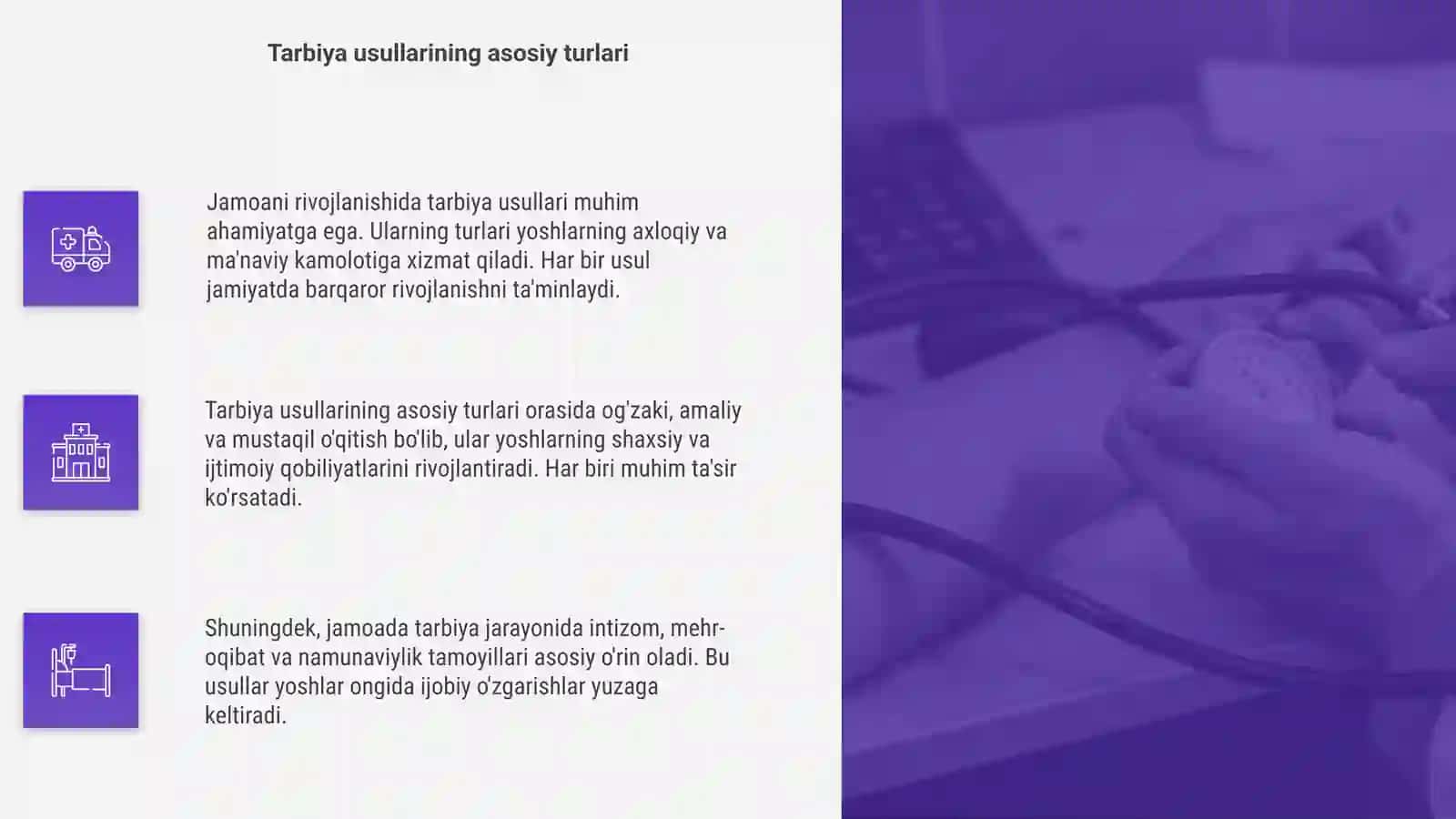 Jamoani rivojlanishida tarbiya usullari 4