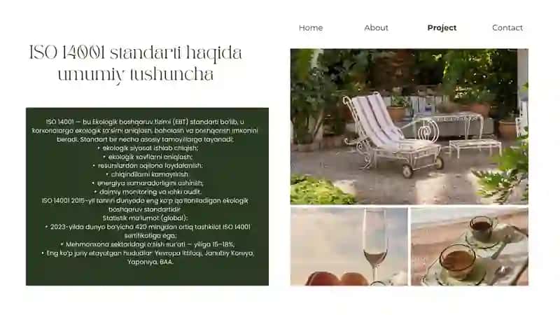 MEHMONXONA FAOLIYATIDA ISO 14001 SERTIFIKATI 4
