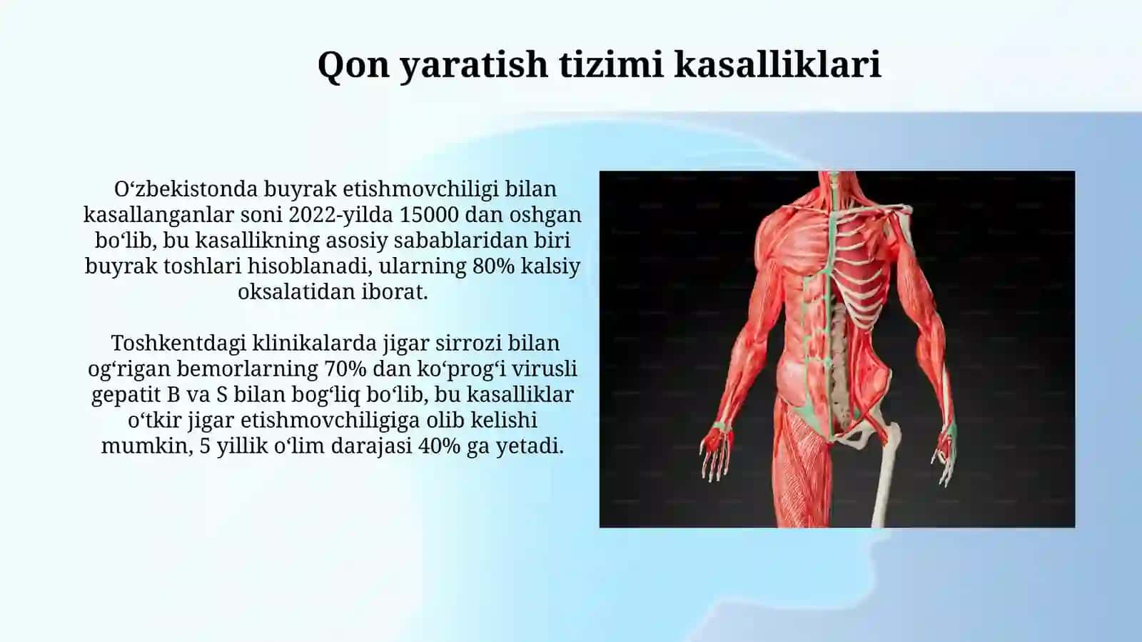 Kasalliklar klinik tasviri. Tana tuzilishiga oid ichki organlar 4
