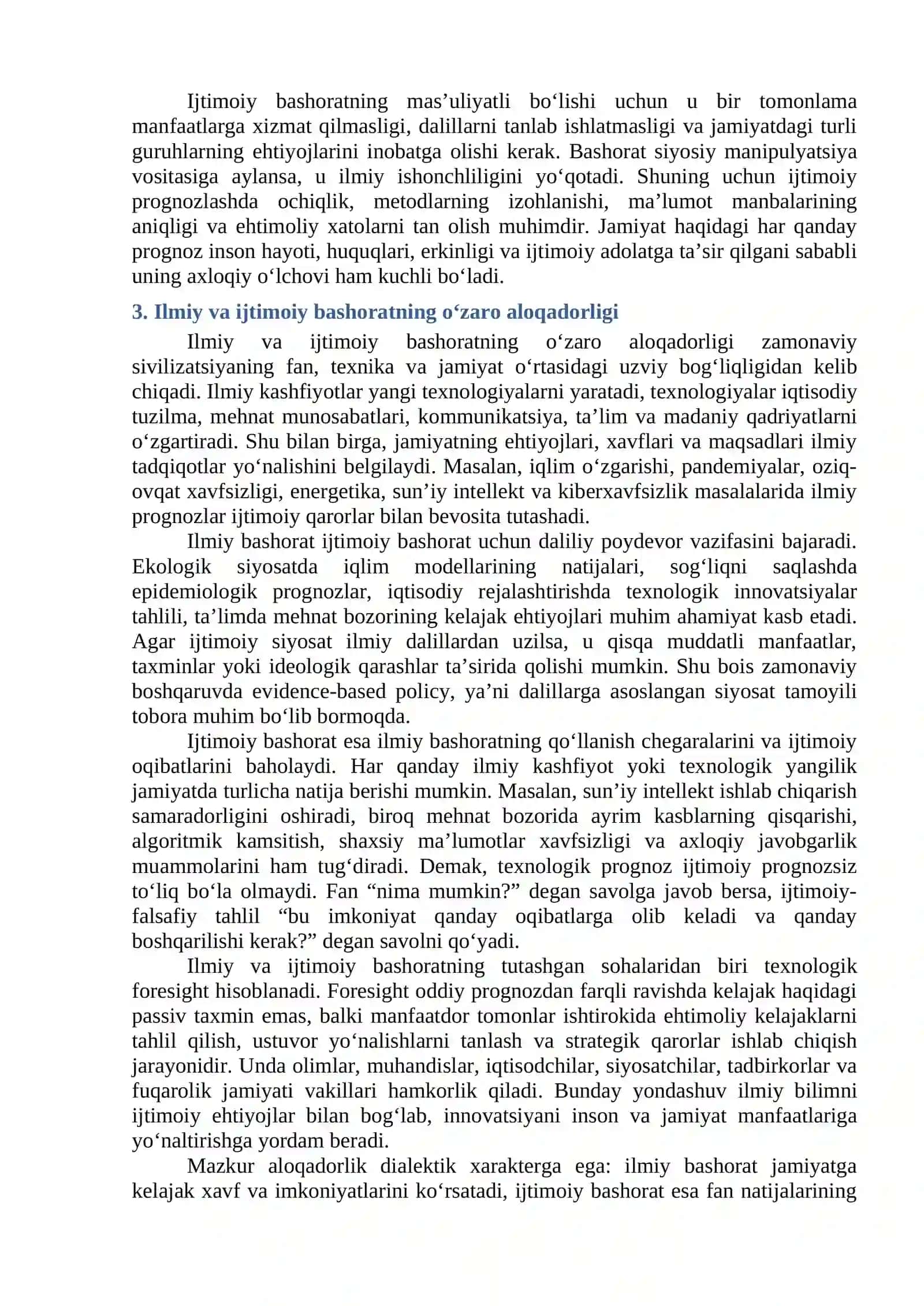 ILMIY VA IJTIMOIY BASHORATNING O‘ZARO ALOQADORLIGI 4