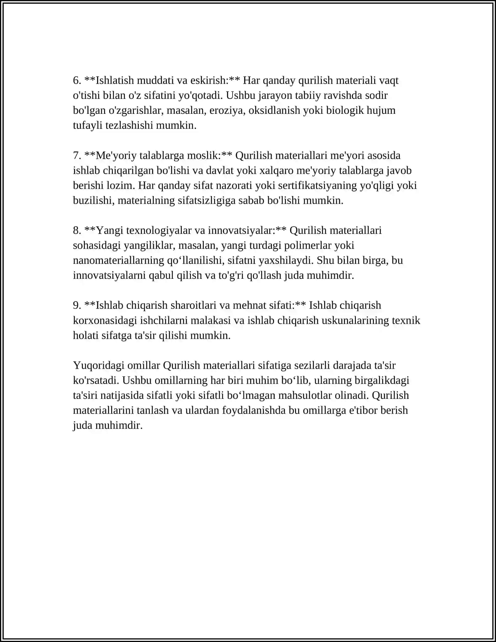 YER OSTI VA USTIDAGI QURILISH ASHYOLARIDAGI NUQSONLAR. QUYMA YAXLIT TEMIRBETONDAGI AYRIM NUQSONLAR 4