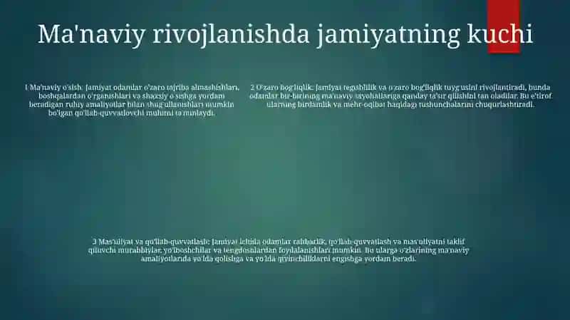 Ijtimoiy Faoliknìng Shaxs Ma'Naviy Kamolotida Tutgan Õrni Va Ahamiyati 4
