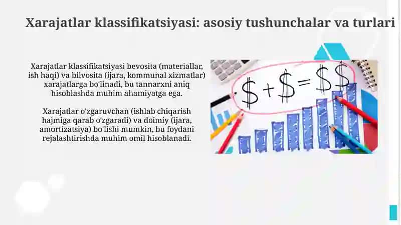 Boshqaruv hisobida xarajatlarni hisoba olish va tannarxni kalkulyatsiya qilish tartibi 4