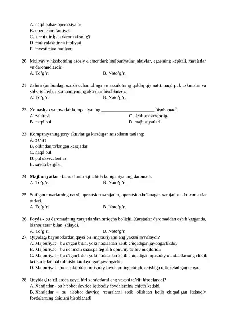 Buxgalteriya hisobiga kirish 4