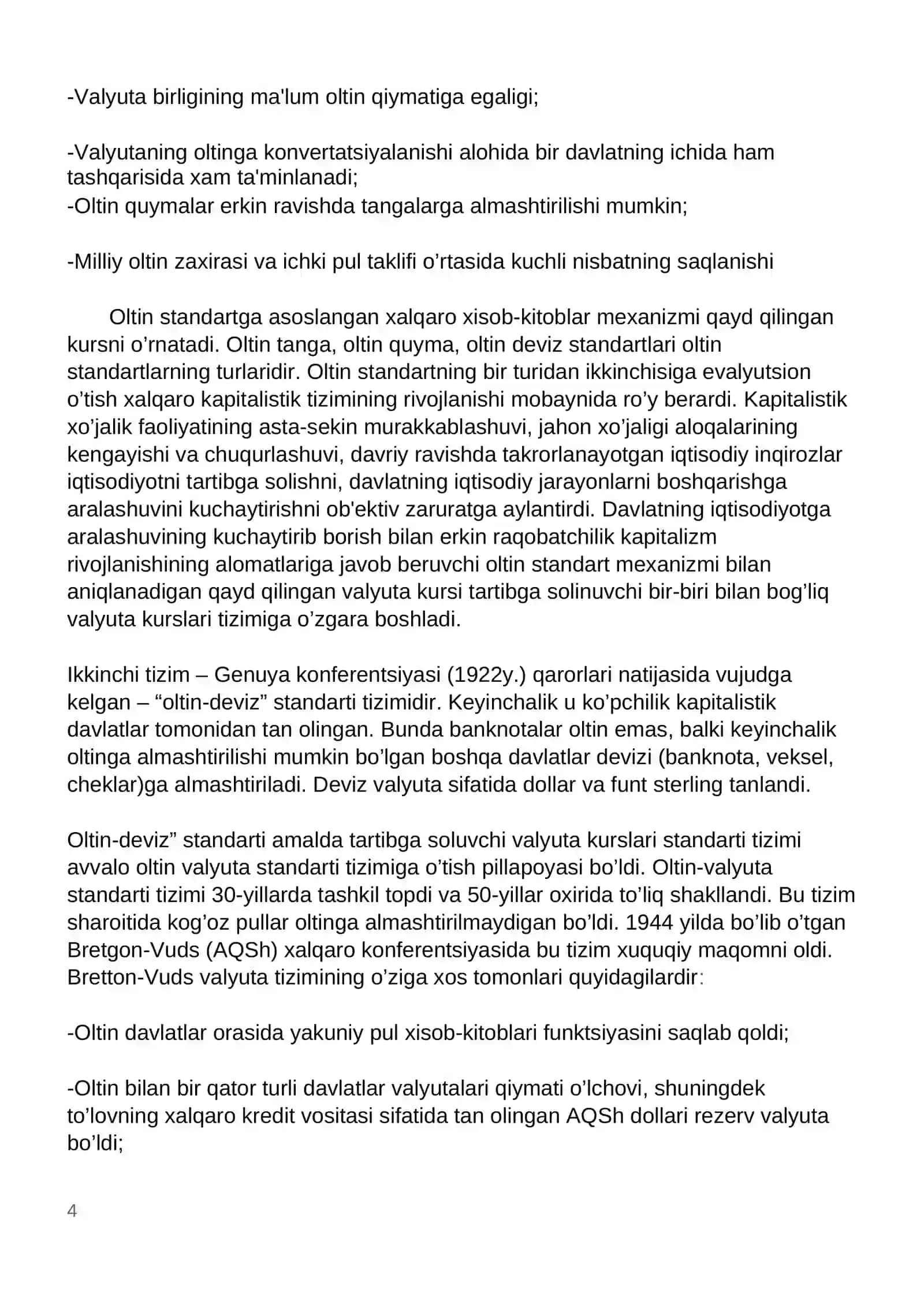 Xalqaro valyuta tizimining shaklanishi va rivojlanishi 4