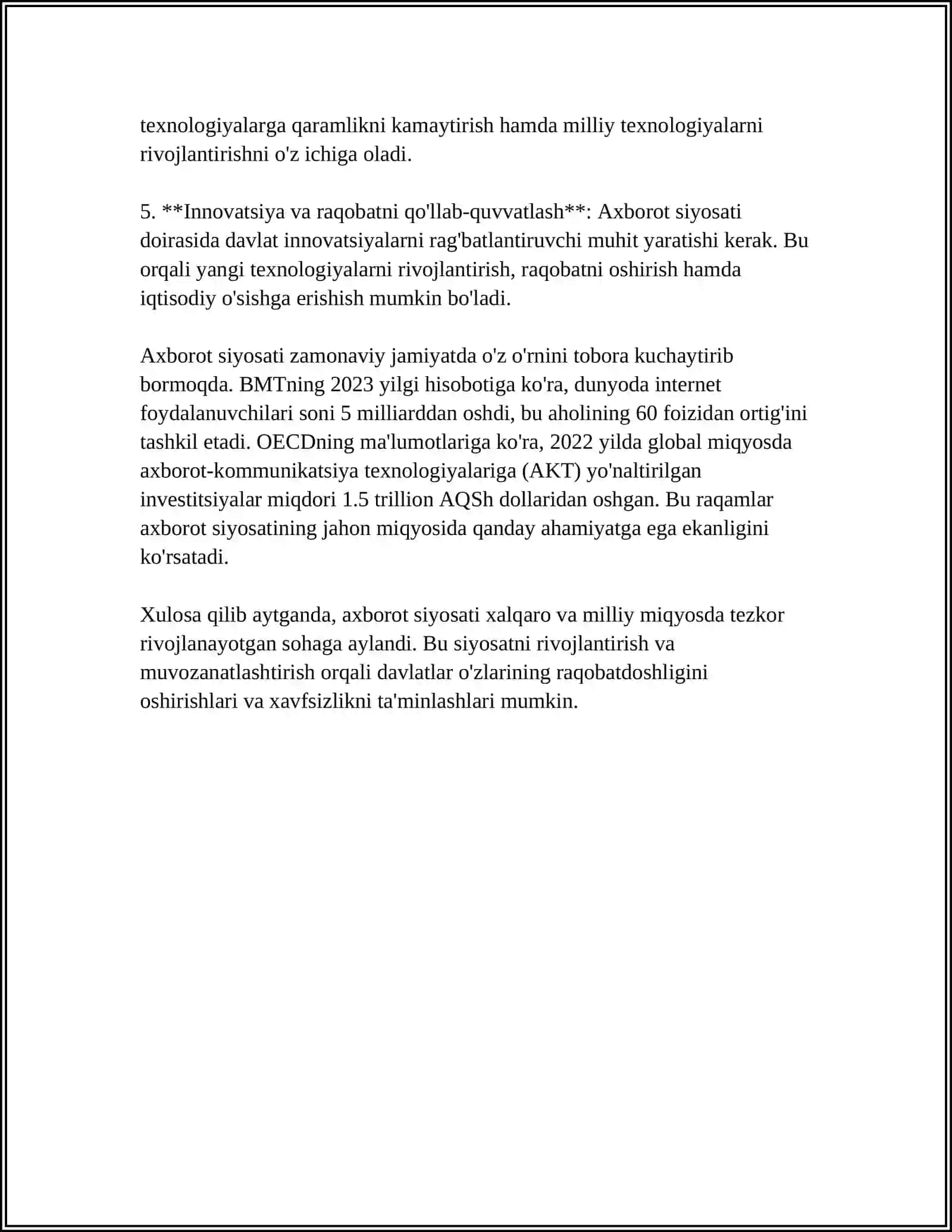 AXBOROT SOHASIDA DAVLAT SIYOSATI 4