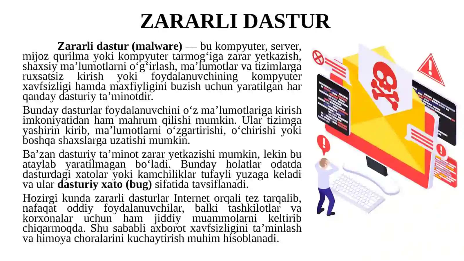 ZARARLI DASTURLAR VA ULARNING TURLARI 4