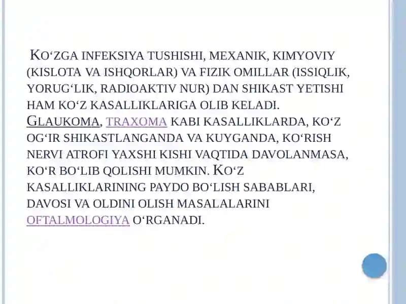 Koʻzjoylashishi va koʻz kasalliklarini aniqlovchi qurilmalar 4
