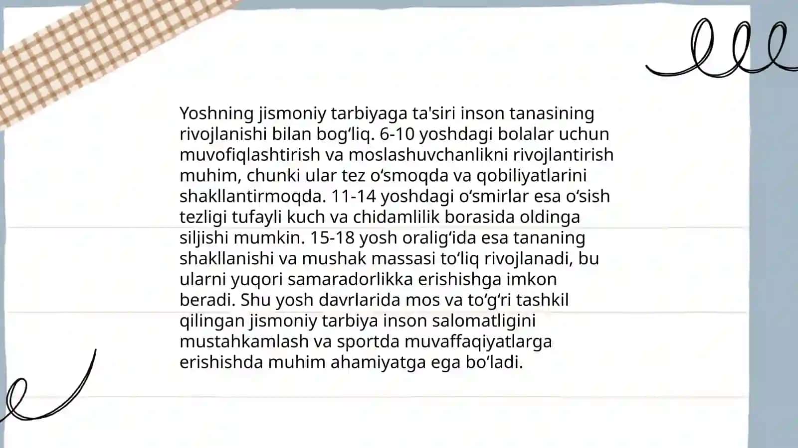 Maktab o'quvchilarining jismoniy tarbiyasining o'ziga xos xususiyatlari 4