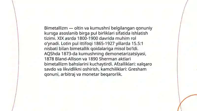 Xalqaro valyuta bozorining shakllanish tarixi, rivojlanish bosqichlari 4
