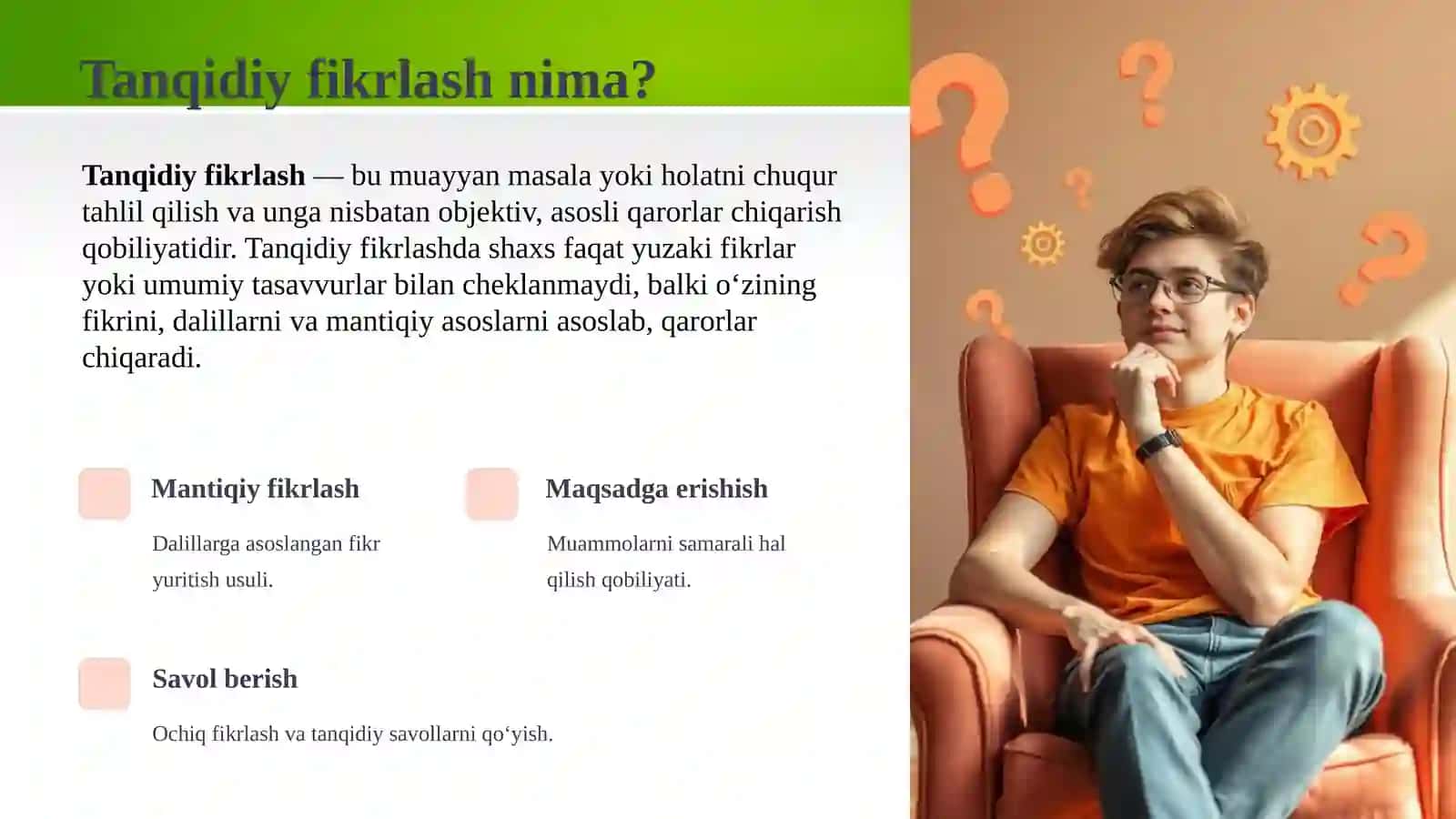 Muammolarni yechish va tanqidiy fikrlash qobiliyatini rivojlantirish 4