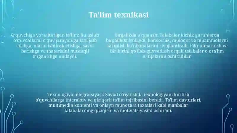 Boshlangich Sinflarda Savod Orgatish Metodikasi 4